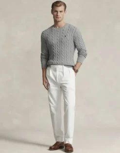 Cable-Knit Cotton Sweater