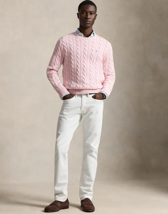 Cable-Knit Cotton Sweater