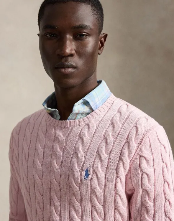 Cable-Knit Cotton Sweater
