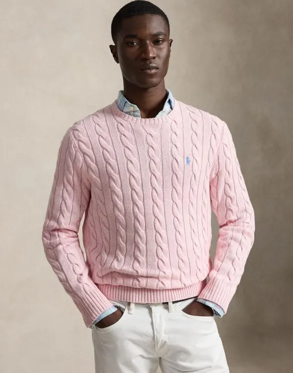 Cable-Knit Cotton Sweater