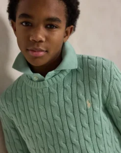 Cable-Knit Cotton Sweater Teens