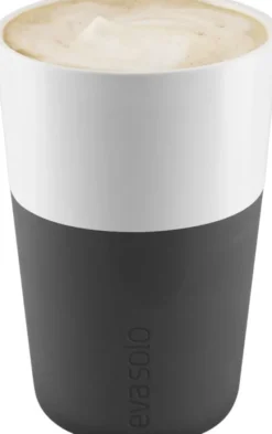 2 Cafe Latte-mugg svart