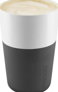 2 Cafe Latte-mugg svart