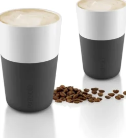 2 Cafe Latte-mugg svart