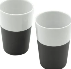 2 Cafe Latte-mugg svart