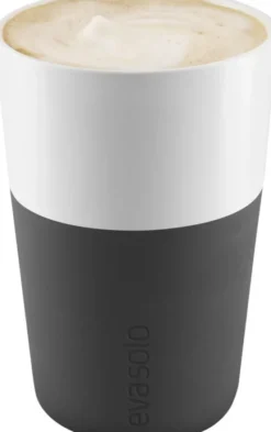 2 Cafe Latte-mugg svart