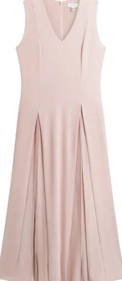 CARNELI Midi Dress With Pleat Detai