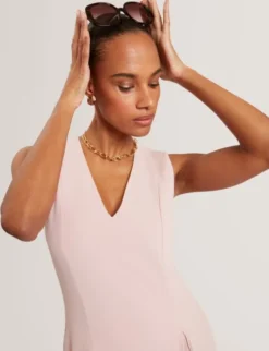 CARNELI Midi Dress With Pleat Detai