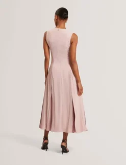 CARNELI Midi Dress With Pleat Detai