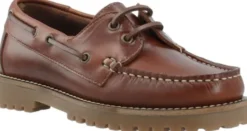 CASLENA Boat Shoe Pull Up Leather