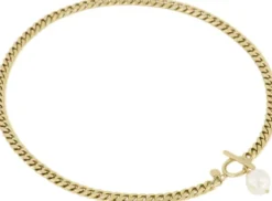 Chain necklace with pearl