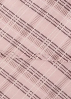 Checked asymmetric skirt