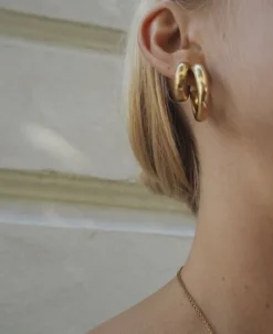 Chunky Hoop, Gold-plated Sterling silver