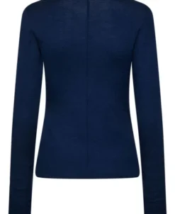 Cilla 16 V-halset bluse - 100% merino wool RWS