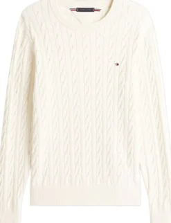 CLASSIC COTTON CABLE CREW NECK