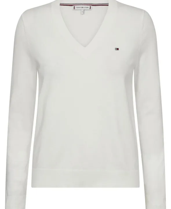 CO JERSEY STITCH V-NK SWEATER