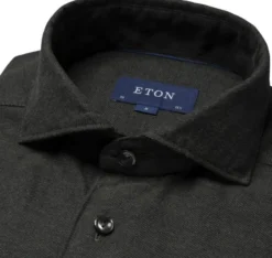Contemporary Fit Dark Green Flannel Shirt