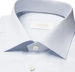 Contemporary Fit Light Blue Solid Elevated Twill Shirt