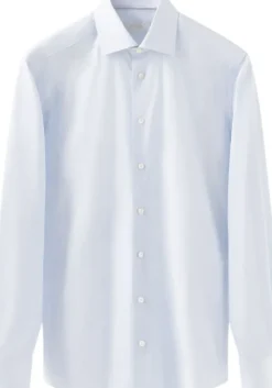 Contemporary Fit Light Blue Solid Elevated Twill Shirt