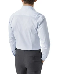 Contemporary Fit Light Blue Solid Elevated Twill Shirt
