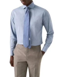 Contemporary Fit Micro Check Twill Shirt