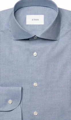 Contemporary Fit Micro Check Twill Shirt