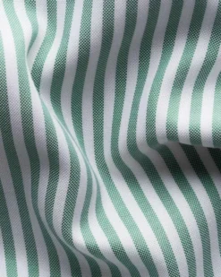 Contemporary Fit Mid green Striped Signature Oxford Shirt