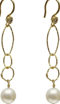 Cosmia Pearl Earrings - Gold