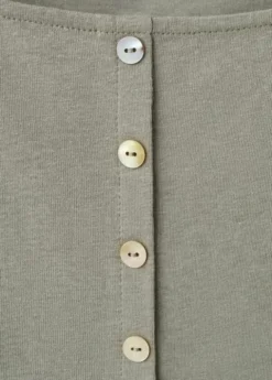 Cotton gilet with buttons