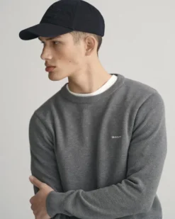 COTTON PIQUE C-NECK