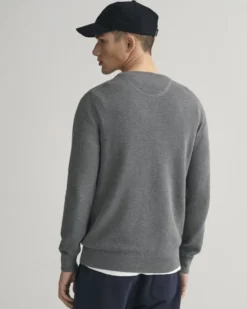 COTTON PIQUE C-NECK