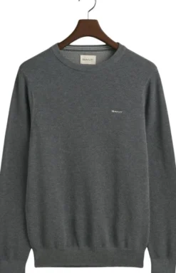 COTTON PIQUE C-NECK