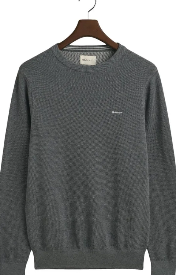 COTTON PIQUE C-NECK
