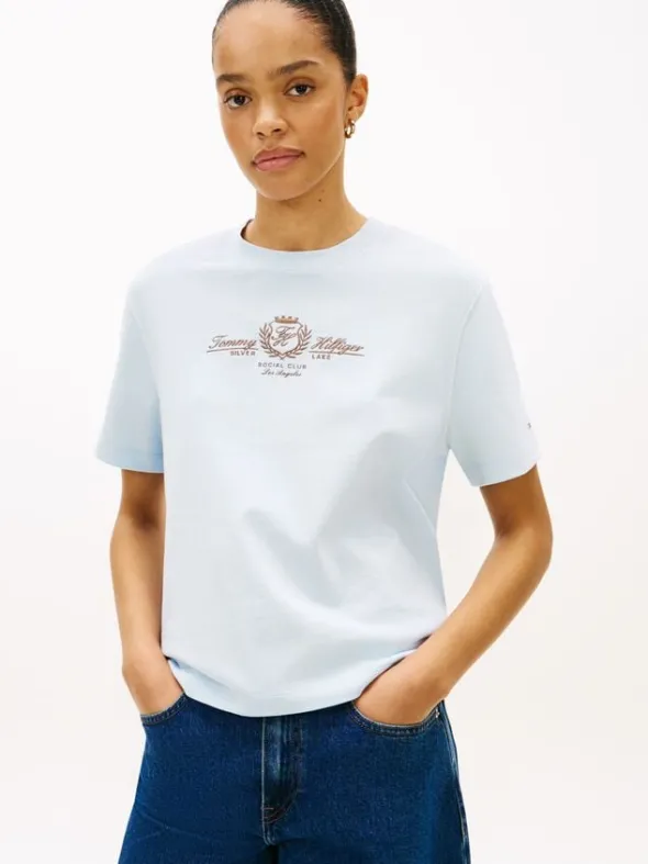 Crest Logo Embroidery Relaxed T-Shirt