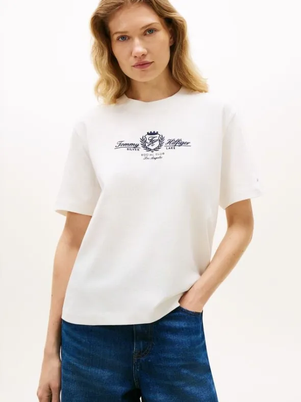 Crest Logo Embroidery Relaxed T-Shirt