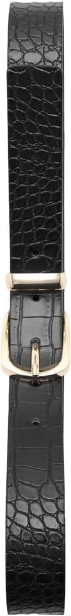 Croco faux-leather belt