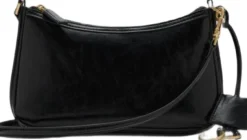 Crossbody bag with charms and rings