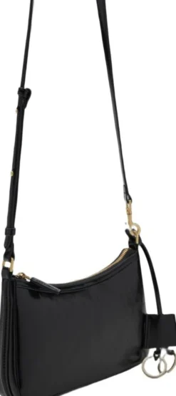 Crossbody bag with charms and rings