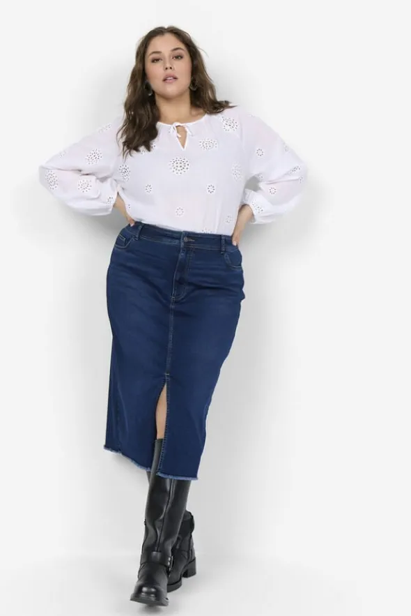 Curvy WA-SUMMER 6 Nederdel Mørk denim