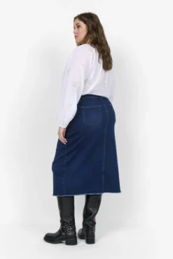 Curvy WA-SUMMER 6 Nederdel Mørk denim