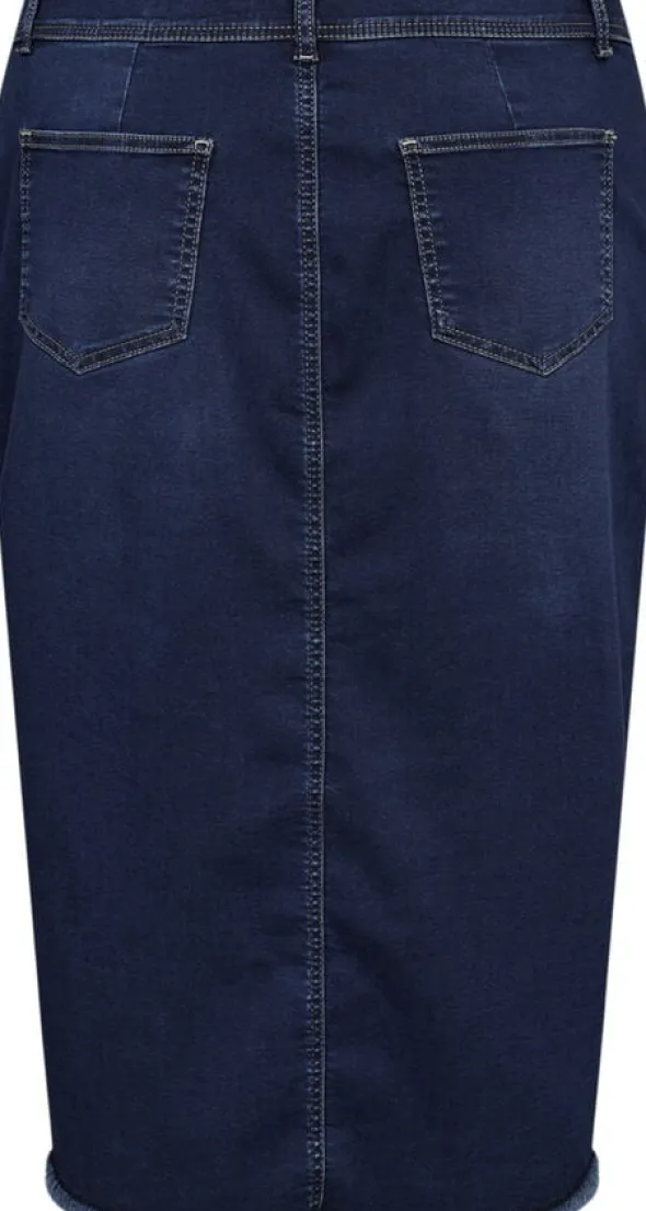 Curvy WA-SUMMER 6 Nederdel Mørk denim