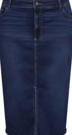 Curvy WA-SUMMER 6 Nederdel Mørk denim