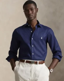 Custom Fit Linen-Blend Shirt