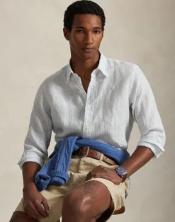 Custom Fit Striped Linen Shirt