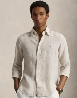 Custom Fit Striped Linen Shirt