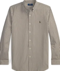 Custom Fit Striped Stretch Poplin Shirt