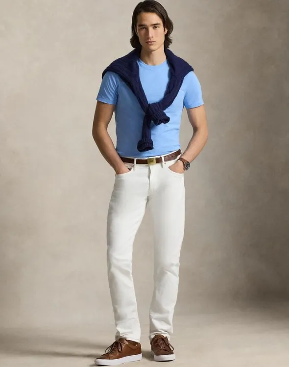 Custom Slim Fit Jersey Crewneck T-Shirt