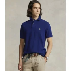 Custom Slim Fit Mesh Polo Shirt
