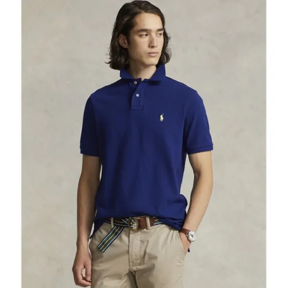 Custom Slim Fit Mesh Polo Shirt