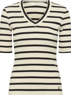 DagnaIW Striped V T-Shirt